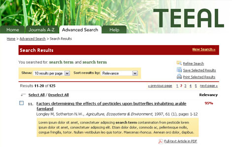Cornell University - TEEAL - Interface redesign